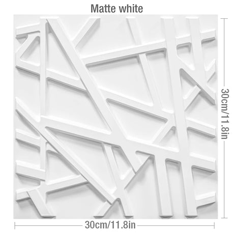 【DIY用】３D幾何学柄 石膏壁面風ステッカー(12pcs）