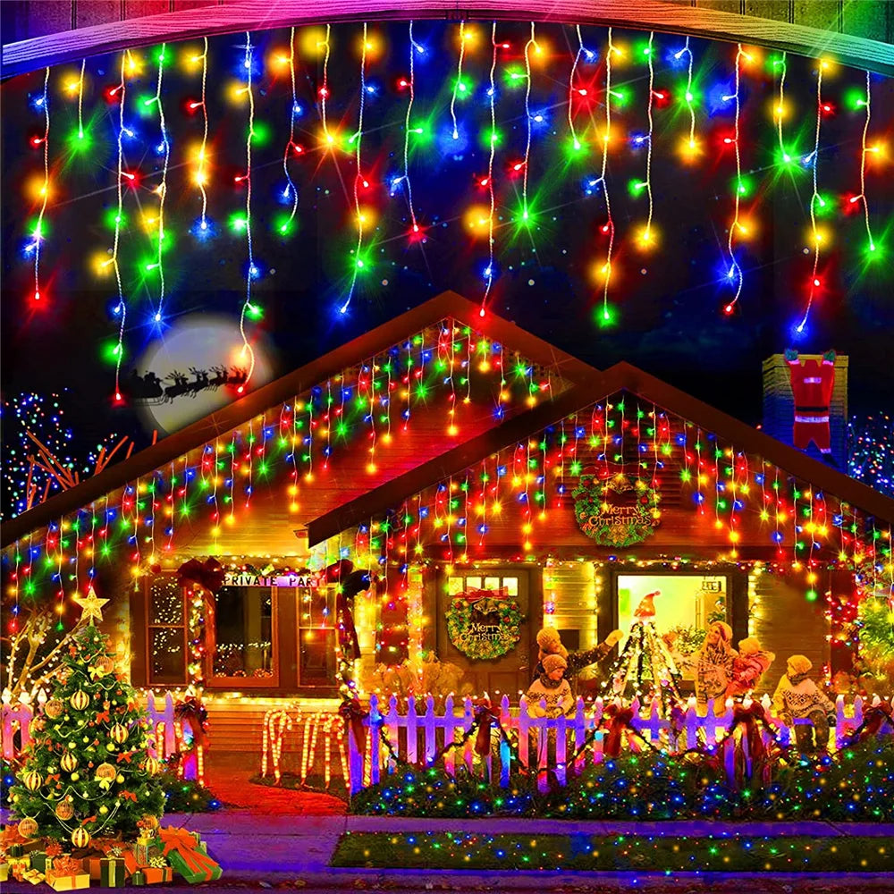 イベント・クリスマス装飾｜ソーラー式 屋外用カーテンライト(3.5m)
