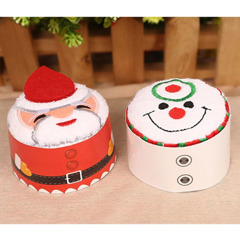 クリスマスグッズ・ ノベルティ用品｜クリスマスラッピング ハンドタオル|30×30c