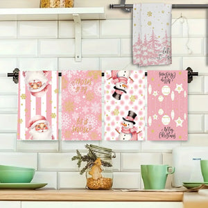 クリスマスグッズ・ ノベルティ用品｜クリスマス柄タオル5枚セット | 40×60c