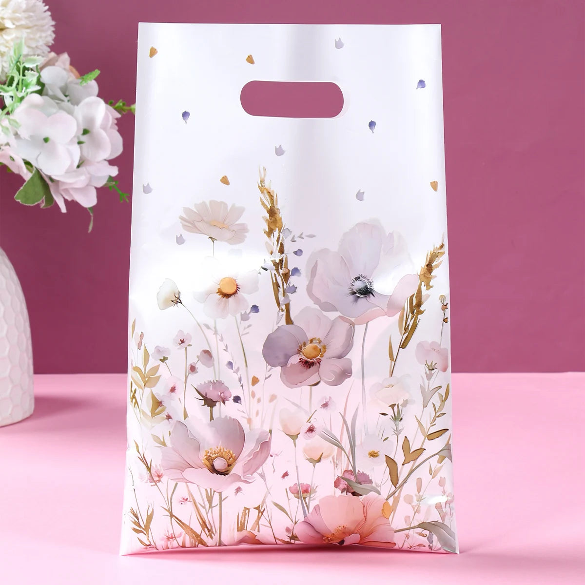 |イベント・ノベルティ用品 | 花柄ギフトバッグ | W16.5×H25c
