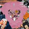 イベント・ハロウィングッズ｜レディース パンプキンハート柄 Tシャツ(XS～4XL)