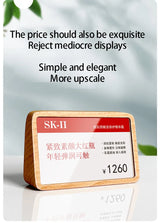 無垢材テーブルカードホルダー・縦型プライスボード