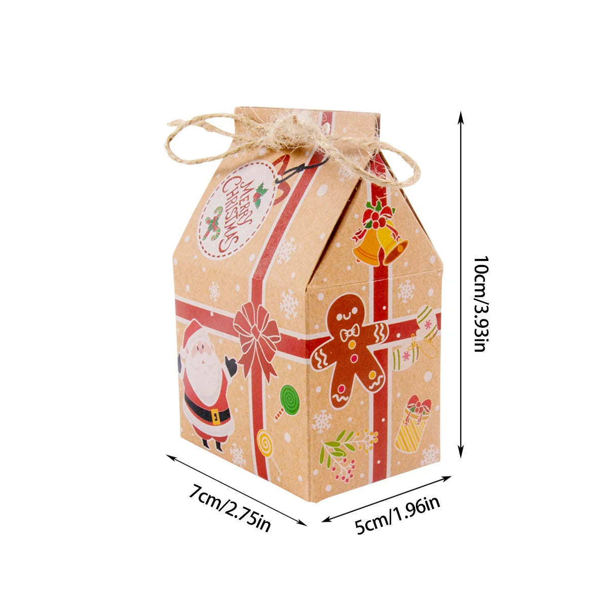 イベント・クリスマス装飾｜クラフト紙製 ギフト用ボックスセット( 20個入）