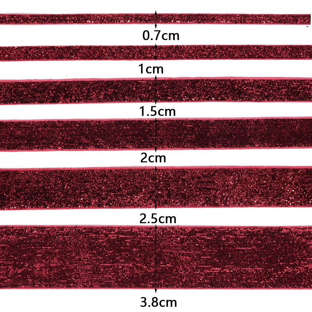 グリッターリボン 5-10ヤード 結婚式・クリスマス用