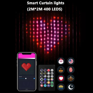 イベント・クリスマス装飾｜Bluetooth対応スマートカーテンライト(幅1.6～3M)