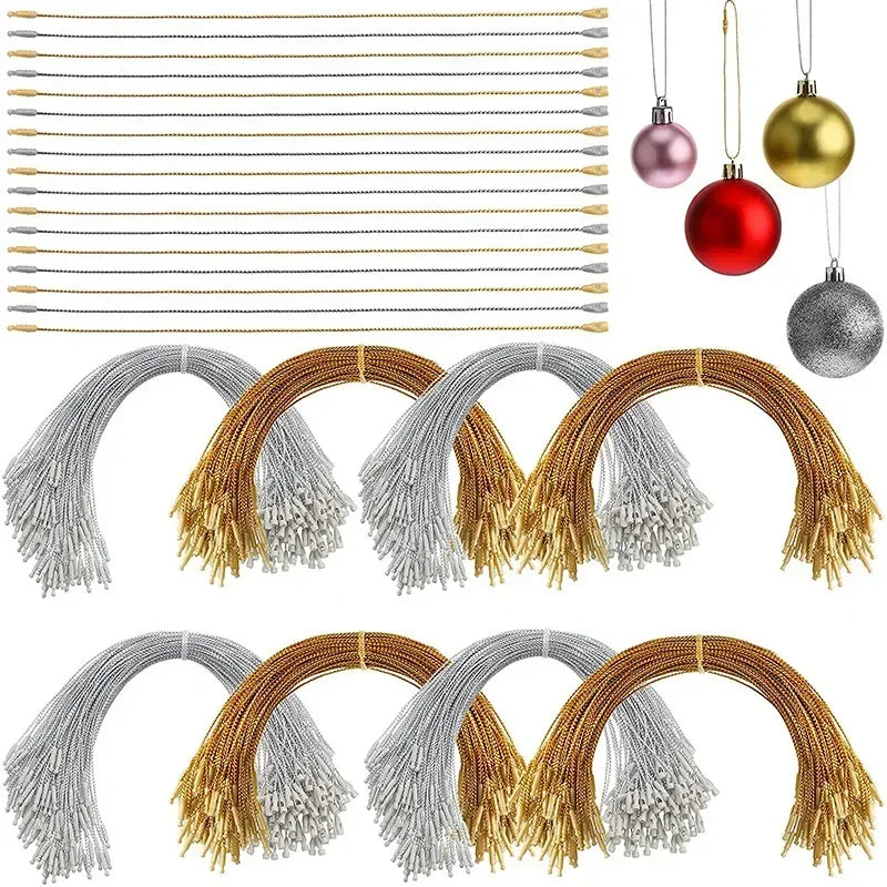 【装飾・手芸用】クリスマス装飾用　20cmポリエステル紐（100本セット）