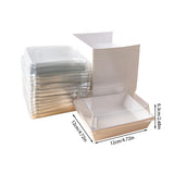 |イベント・ノベルティ用品 | 透明フタ付クラフト紙ボックス10個セット | 12×6.3×12c