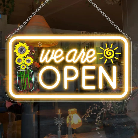 WE ARE OPEN　LEDネオンサイン