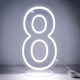 LED数字ネオンサイン（ネオン看板）（0〜9）｜USB電源・調光機能付き