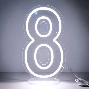 LED数字ネオンサイン（ネオン看板）（0〜9）｜USB電源・調光機能付き