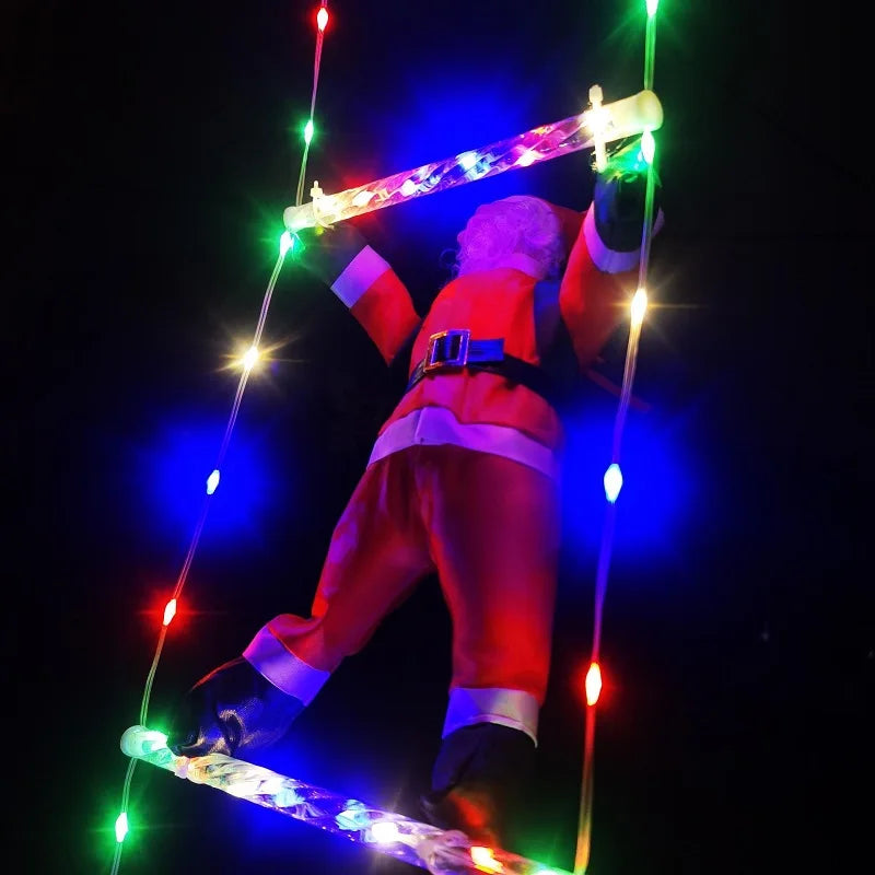 イベント・パーティー装飾｜LEDクリスマス装飾セット はしご＆サンタ(1.7M)