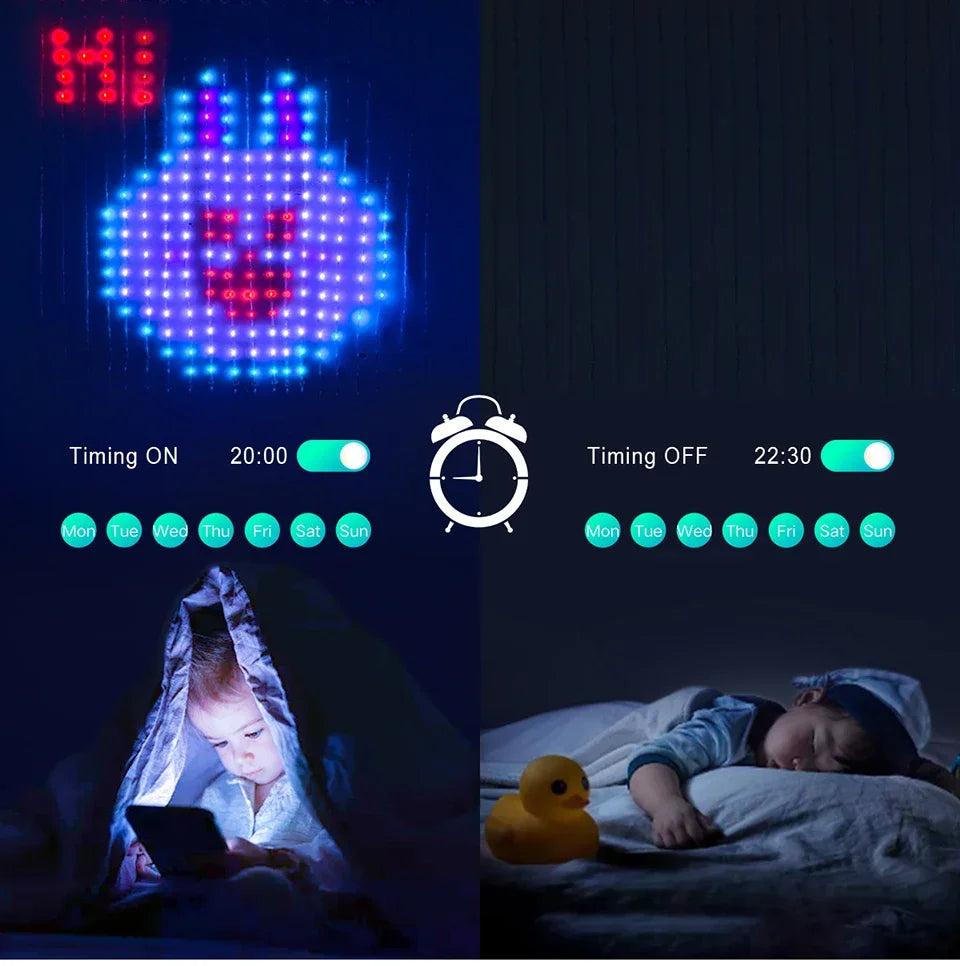イベント・クリスマス装飾｜1600万色発色！音楽付きLEDカーテンライト(幅1.6M～3M)