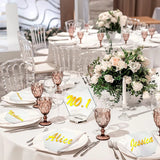 イベント・結婚式装飾｜透明アクリル六角形テーブルサインセット