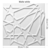 【DIY用】３D幾何学柄 石膏壁面風ステッカー(12pcs）