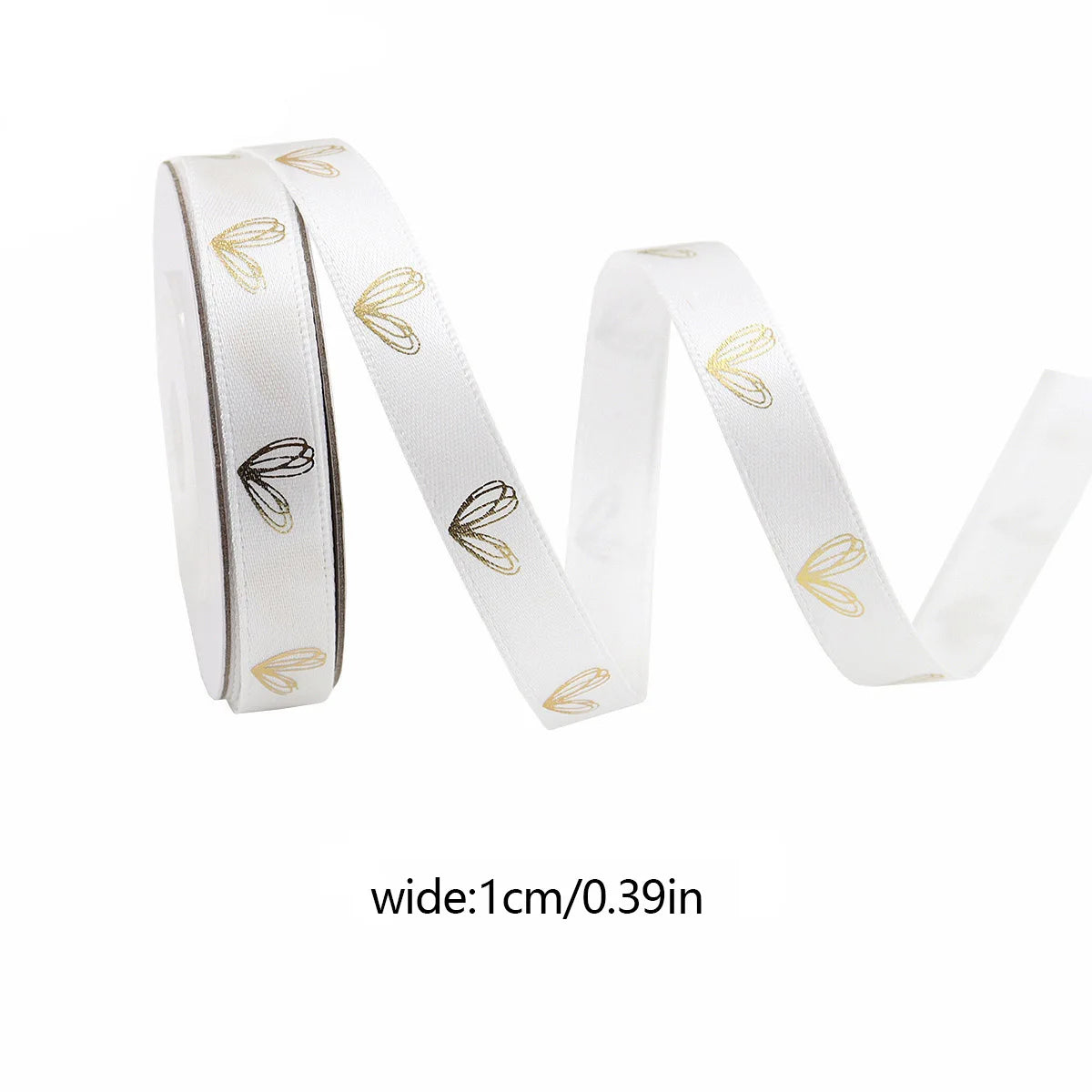 バレンタインデー用ハート柄片面プリントリボン