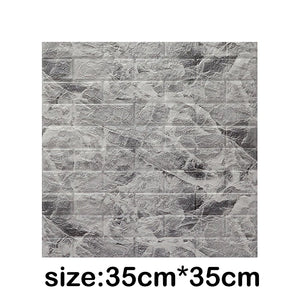 【DIY用】レンガ風ステッカー 35x35cm/ 70cmx15cm(12pcs）