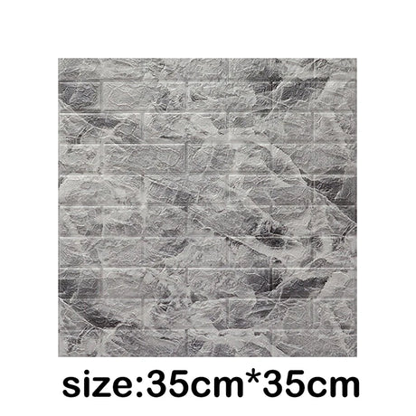 【DIY用】レンガ風ステッカー 35x35cm/ 70cmx15cm(12pcs）