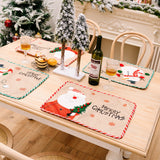 イベント・クリスマス装飾｜刺繍プレースマット 雪だるまモチーフ