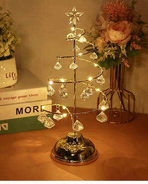 イベント・クリスマス装飾｜LEDクリスタルクリスマスツリーテーブルランプ