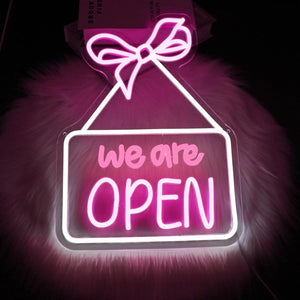 WE ARE Open ネオンサイン（ネオン看板）LEDライトト