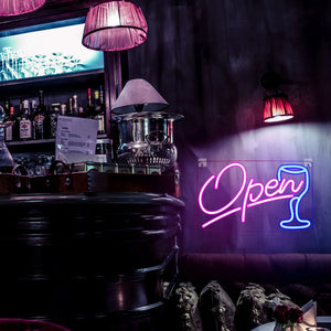 Bar／OPEN／Beer／Cheers／Cacktails　LEDネオンサイン（ネオン看板）