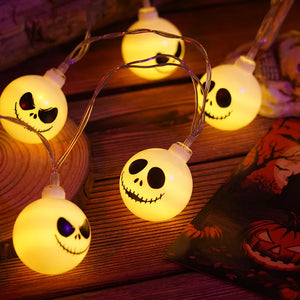 イベント・ハロウィン装飾｜LED ゴースト ストリングライト (6m)