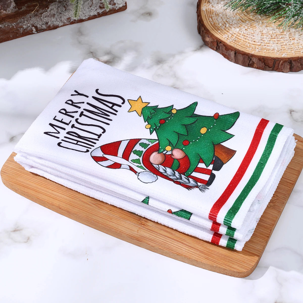 イベント・クリスマスグッズ｜クリスマス柄キッチンタオルセット(1枚/２枚)