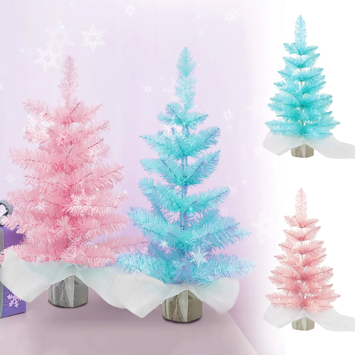 イベント・クリスマス装飾｜ピンク45cm卓上クリスマスツリー