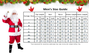 イベント・クリスマスグッズ｜大人用 サンタクロースコスチューム7点セット (S～4XL)