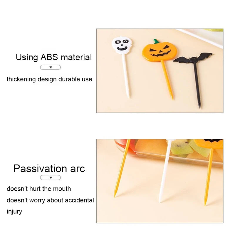イベント・ハロウィングッズ｜プラスチック製ケーキトッパー10個セット