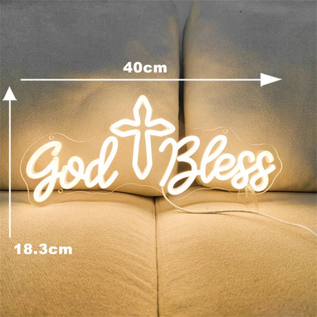God Bless  LEDネオンサイン（ネオン看板） USB電源