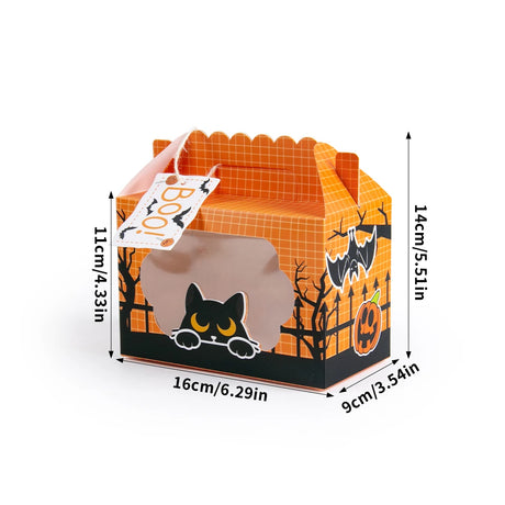 イベント・ハロウィングッズ｜紙製トリートボックス 4個セット