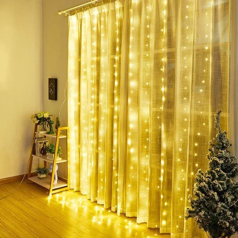 イベント・クリスマス装飾｜LEDカーテンライト USB接続(幅3M/4M/6M)