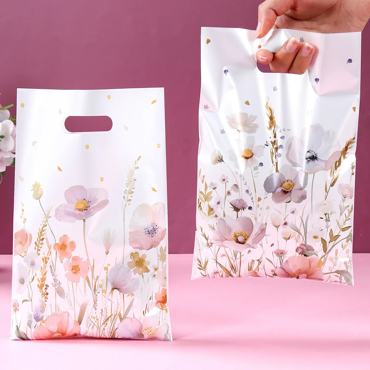 |イベント・ノベルティ用品 | 花柄ギフトバッグ | W16.5×H25c