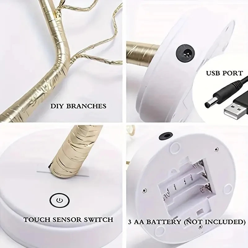 イベント・パーティー装飾｜カラフルLED盆栽ツリーライト USB＆電池対応