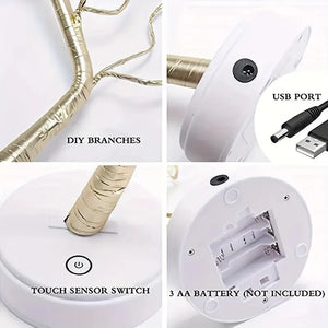 イベント・パーティー装飾｜カラフルLED盆栽ツリーライト USB＆電池対応