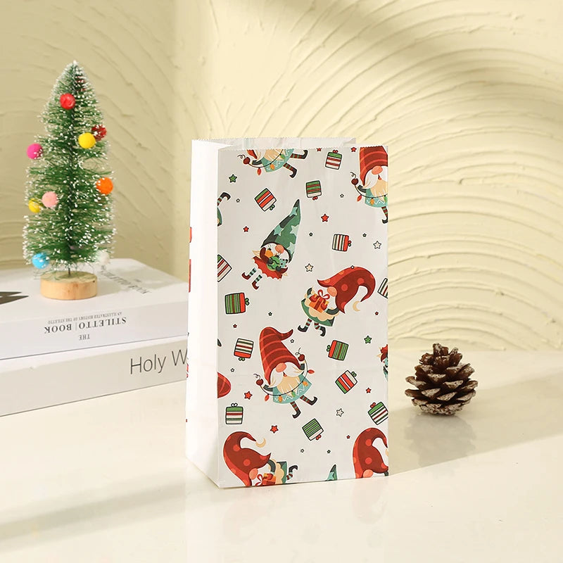 イベント・クリスマス装飾｜クリスマス柄紙製バッグセット(8個)