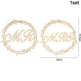 結婚式用木製Mr & Mrsサインオーナメント