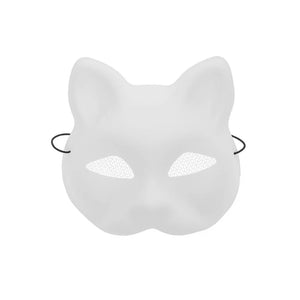 イベント装飾・ハロウィングッズ｜ペイントにもぴったり！白猫型お面