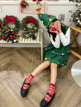 イベント・クリスマスグッズ｜キッズ～大人まで！ツリー型コスチュームセット(100c～170c)