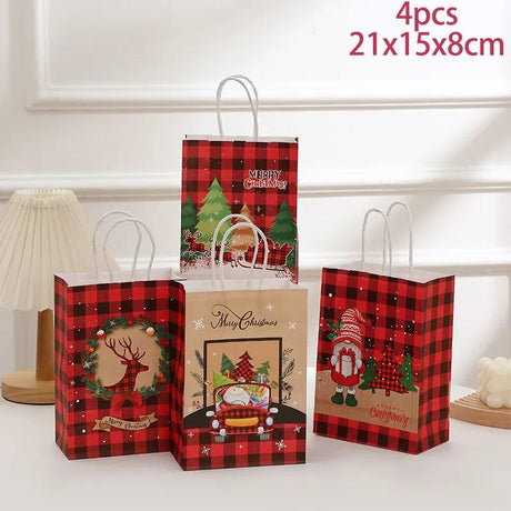 イベント・クリスマス装飾｜手さげ型・ボックス型 ギフト用バックセット(4pcs/5pcs)