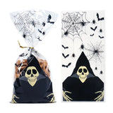 イベント・ハロウィングッズ｜クモの巣柄 セロハンギフトバッグ 50個