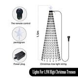 地引テスト用2.1M Smart Lighted RGB Christmas Tree APP & Remote Control Star Topper Outdoor DIY APP Controlled Lighted Christmas Tree Light