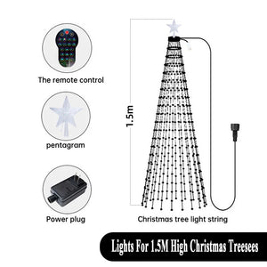地引テスト用2.1M Smart Lighted RGB Christmas Tree APP & Remote Control Star Topper Outdoor DIY APP Controlled Lighted Christmas Tree Light