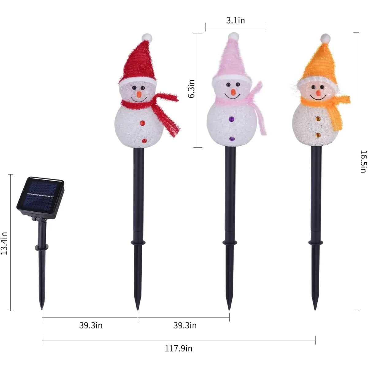 イベント・クリスマス装飾｜ソーラー式 防水性LEDスノーマンライト