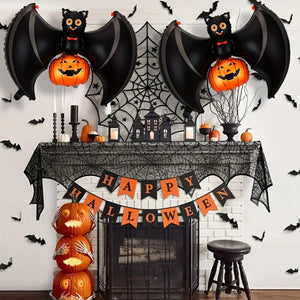イベント・ハロウィン装飾｜こうもり＆クモ型バルーンセット(1～20個)