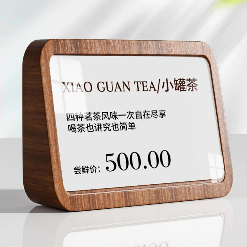 無垢材縦型カードホルダーディスプレイ