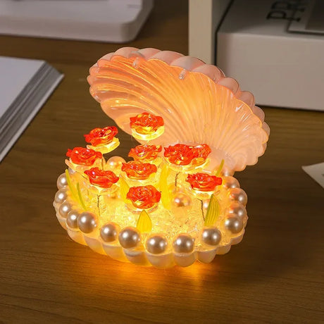 イベント・クリスマス装飾｜ハンドメイド シェル型ローズライトセット