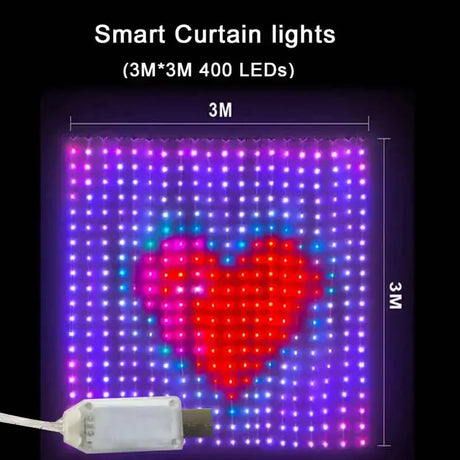 イベント・クリスマス装飾｜Bluetooth対応スマートカーテンライト(幅3M)